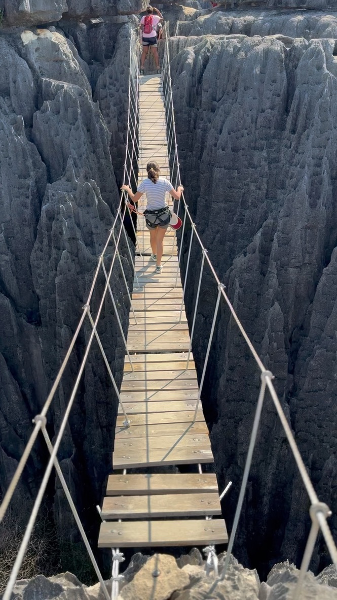 Pont suspendu au-dessus des Grands Tsingy